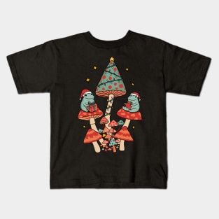Christmas Mushrooms Kids T-Shirt